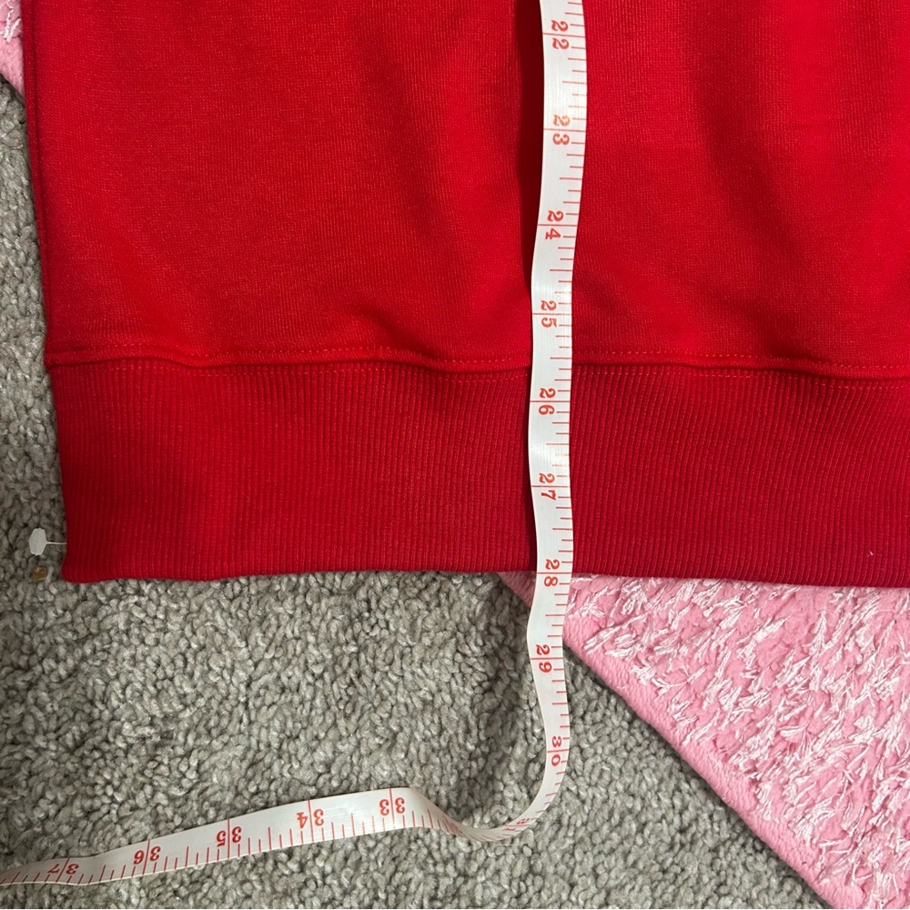 Red Santa Claus Sweater Top Oversized Long Sleeved - Picture 9 of 9